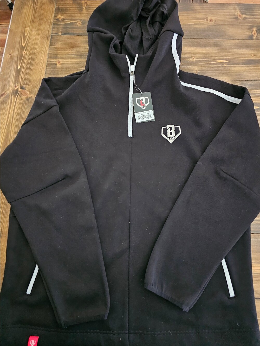 Baseball Lifestyle 101 Adult 1/4 zip Hoodie, Black, Large